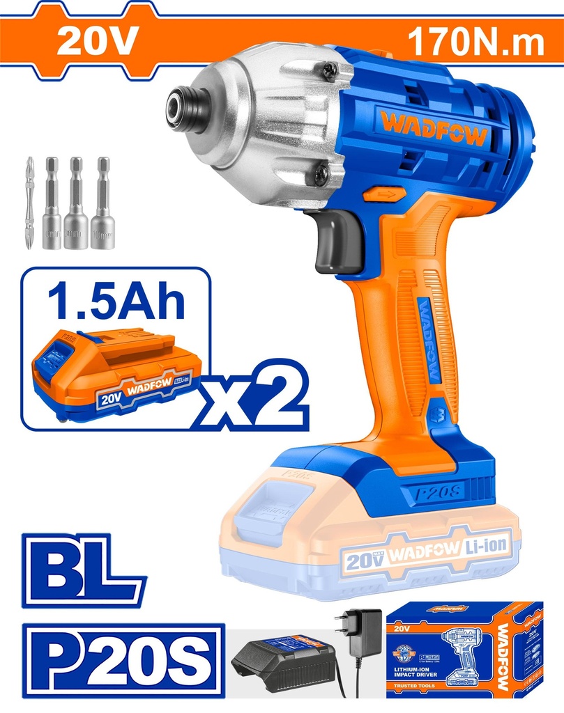 CORDLESS IMPACT DRIVER 20V WADFOW (WCD2512)