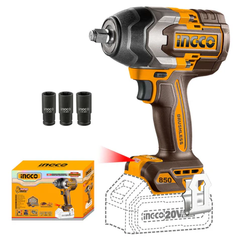 CORDLESS IMPACT WRENCH 850NM INGCO (CIWLI20851)