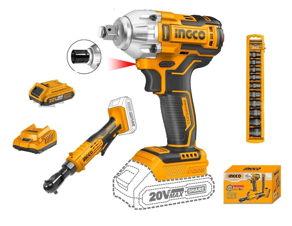 CORDLESS WRENCH & DRIVE WRENCH SET ING (COSLI23066)