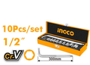 10 PCS 1/2" SOCKET SET INGCO (HKTS12101)