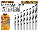 10 PCS HSS TWIST DRILL BITS SET INGCO [AKDB1088]