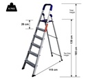 DOMESTIC ALUMINIUM LADDER 6 STEP