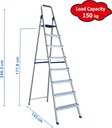 DOMESTIC ALUMINIUM LADDER 8 STEP