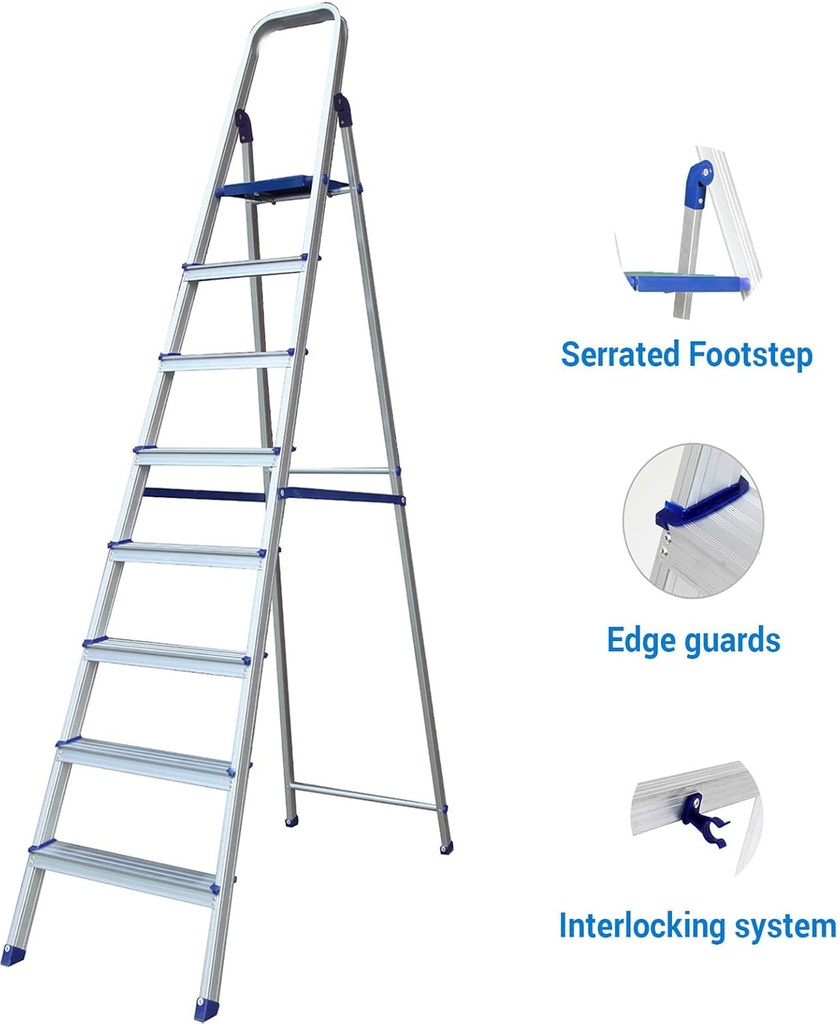 DOMESTIC ALUMINIUM LADDER 8 STEP