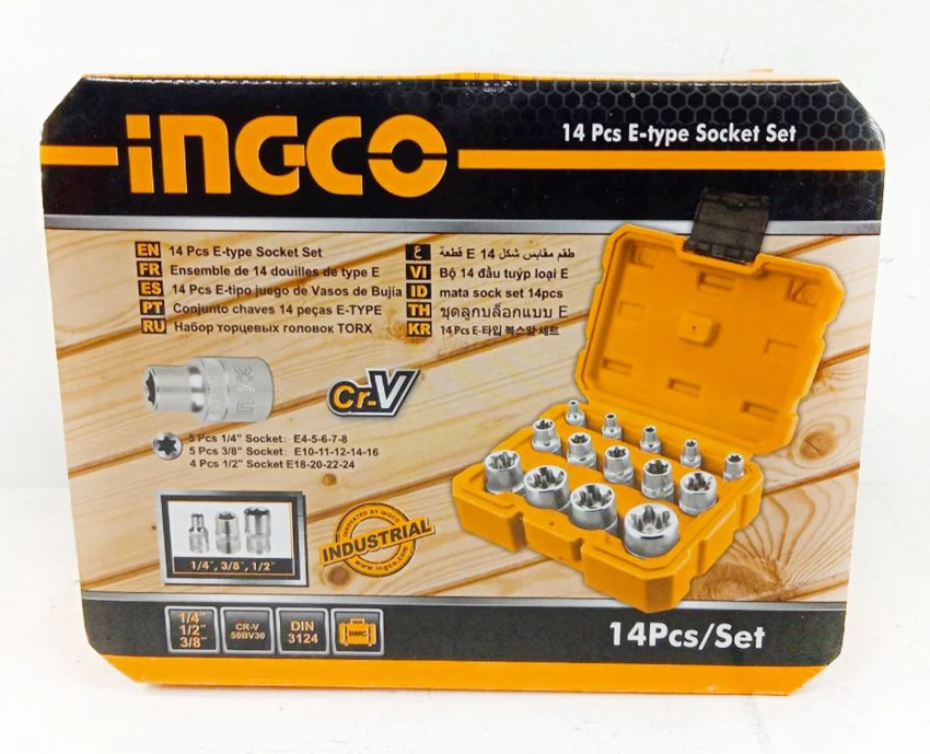 E-TYPE SOCKET SET INGCO (HKTETS0114)