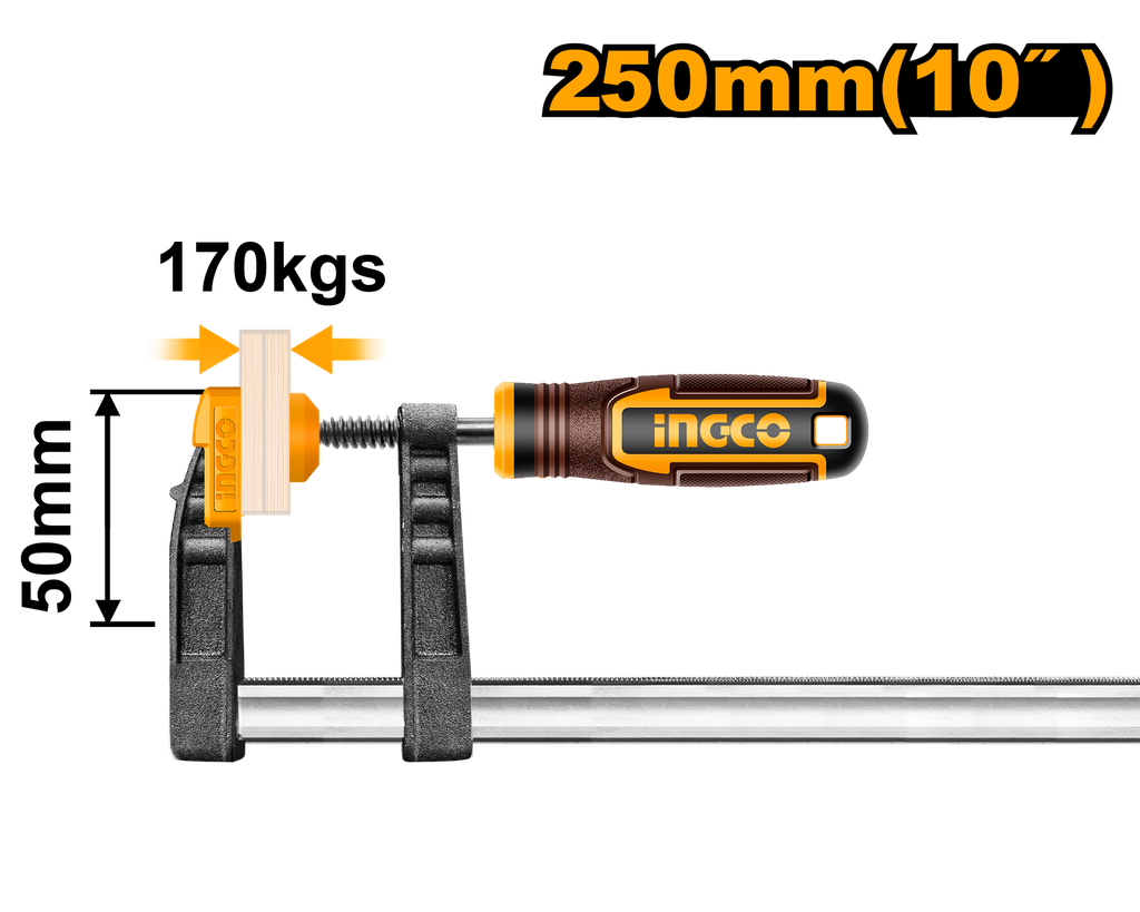 F CLAMP 250MM 10" INGCO (HFC020503)
