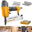 Chiodatrice Pneumatica 2 in 1 Graffatrice 1000 Chiodi + 1000 Gaffette - Ingco ACN50401