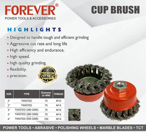 FOREVER WIRE CUP BRUSH 3"