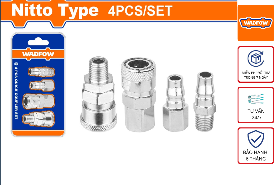 4PCS AIR COUPLER & PLUG SET WADFOW (WQP4673)