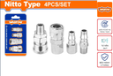 4PCS AIR COUPLER & PLUG SET WADFOW (WQP4673)