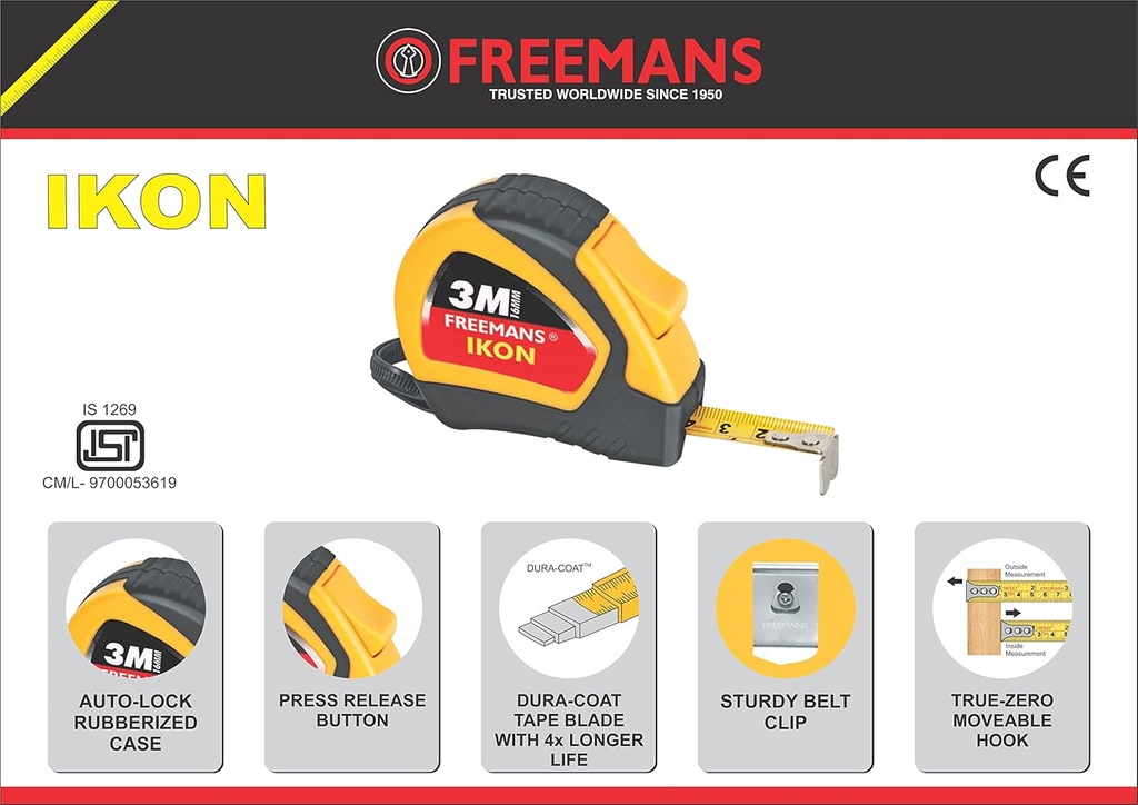 FREEMANS MEASUREMENT TAPE 3MTR