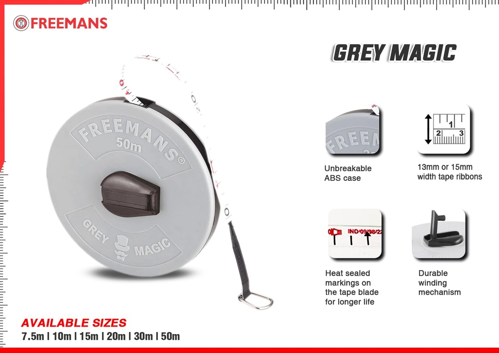 FREEMANS MEASUREMENT TAPE 50MTR