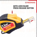 FREEMANS MEASUREMENT TAPE FIBERGLASS 7.5MTR
