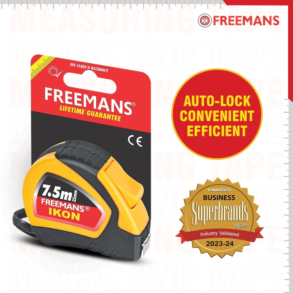 FREEMANS MEASUREMENT TAPE FIBERGLASS 7.5MTR