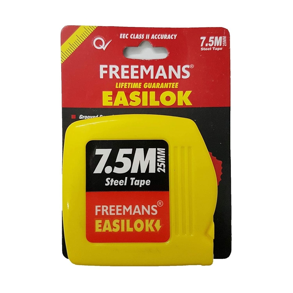FREEMANS MEASURING TAPE EASILOK 7.5MTR
