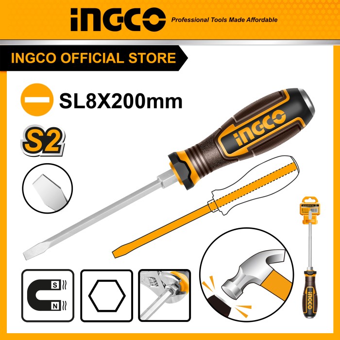 GO-THROUGH SCREWDRIVER INGCO (HGTS688200)