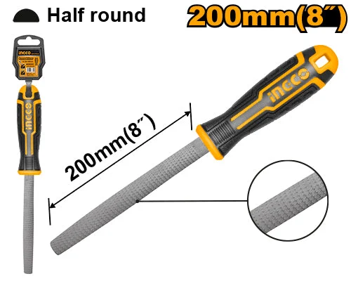 HALF ROUND WOOD FILE INGCO (HWHF088)