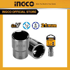 1/2" DR.6PT SOCKET 21MM INGCO (HHAST12211)