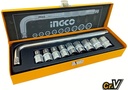 10 PCS 1/2" SOCKET SET INGCO (HKTS12101)