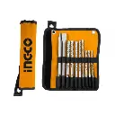 10 PCS HAMMER DRILL BITS & CHISELS INGCO [AKD2101]
