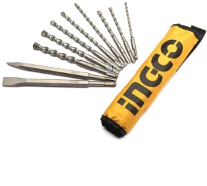 10 PCS HAMMER DRILL BITS & CHISELS INGCO [AKD2101]