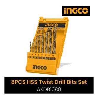 10 PCS HSS TWIST DRILL BITS SET INGCO [AKDB1088]