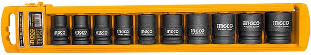 10PCS 1/2" IMPACT SOCKET SET INGCO (HKISSD12201)