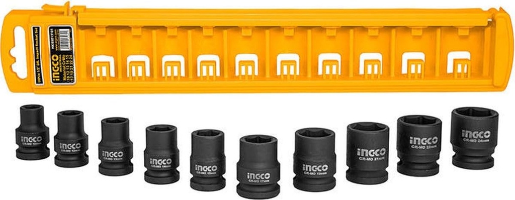 10PCS 1/2" IMPACT SOCKET SET INGCO (HKISSD12201)