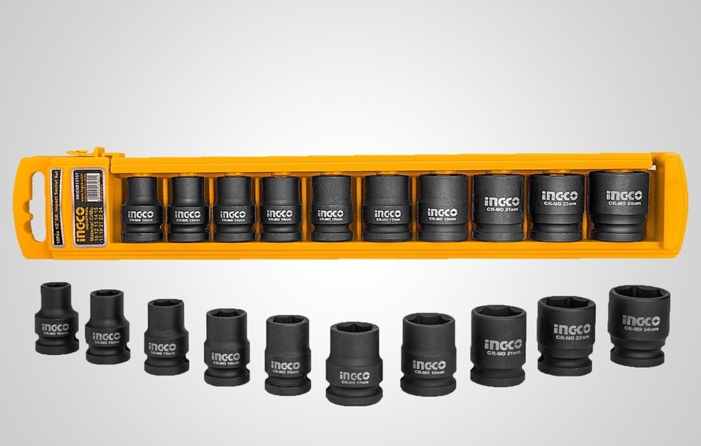 10PCS 1/2" IMPACT SOCKET SET INGCO (HKISSD12201)