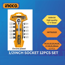 12 PCS 1/2 SOCKET SET INGCO (HKTS12122)
