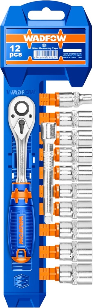 12 PCS 1/2" SOCKET SET WADFOW (WST2212)
