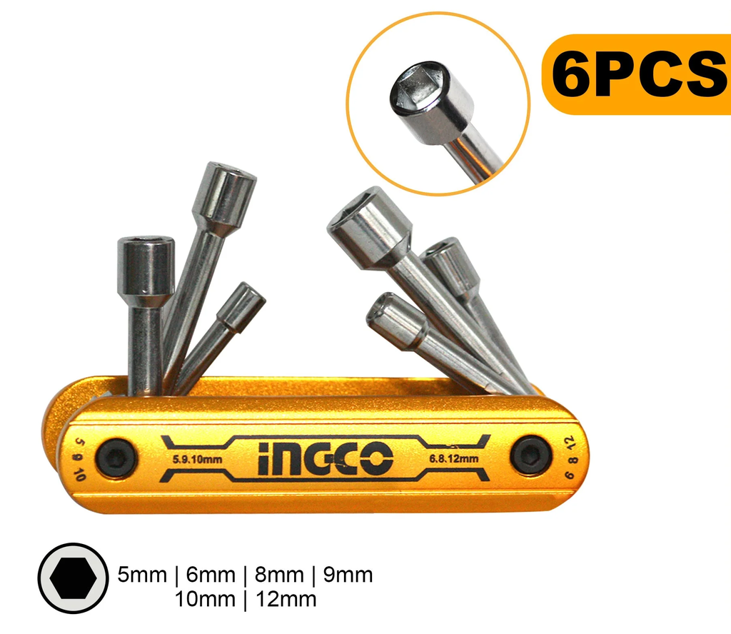 6 PCS FOLDING NUT DRIVER SET INGCO (HFND0601)