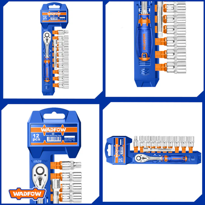 12 PCS 1/4 SOCKET SET WADFOW (WST4212)