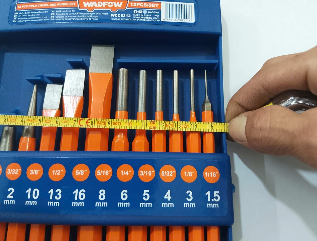 12 PCS COLD CHISEL & PUNCH SET WADFOW (WCC8312)