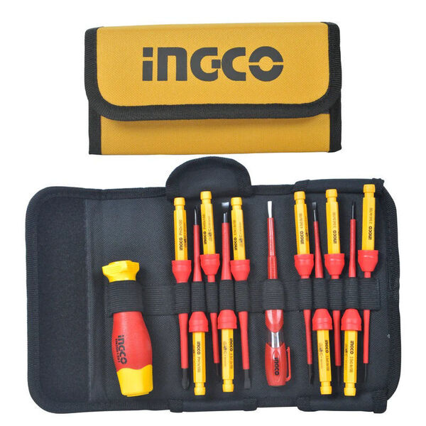 12 PCS INSULATED SCREWDRIVER SET INGCO (HKISD1201)