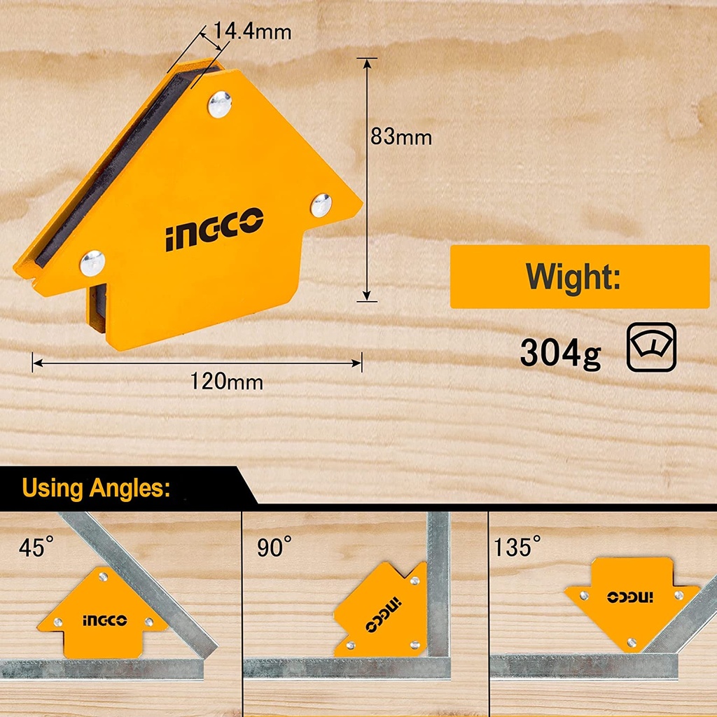 6 PCS MAGNETIC WELDING HOLDER SET INGCO (AMWH6001)