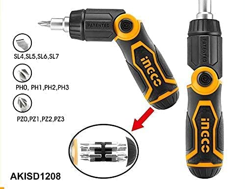 13 IN 1 RATECHET SCREWDRIVER SET INGCO (AKISD1208)