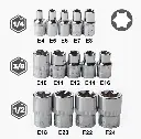 14 PCS E-SOCKET SET WADFOW (WST3D14)