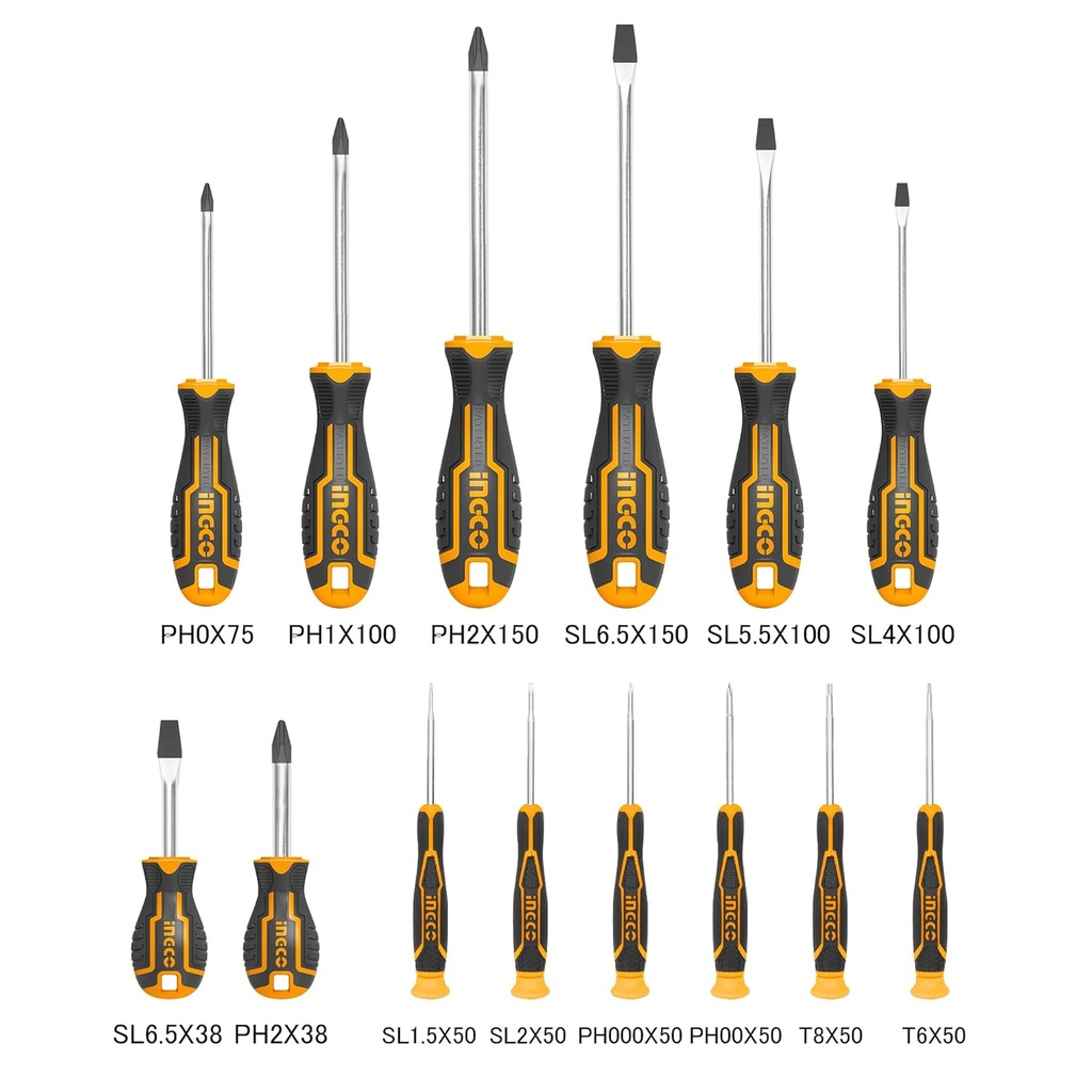 14 PCS SCREWDRIVER SET INGCO (HKSD1428)