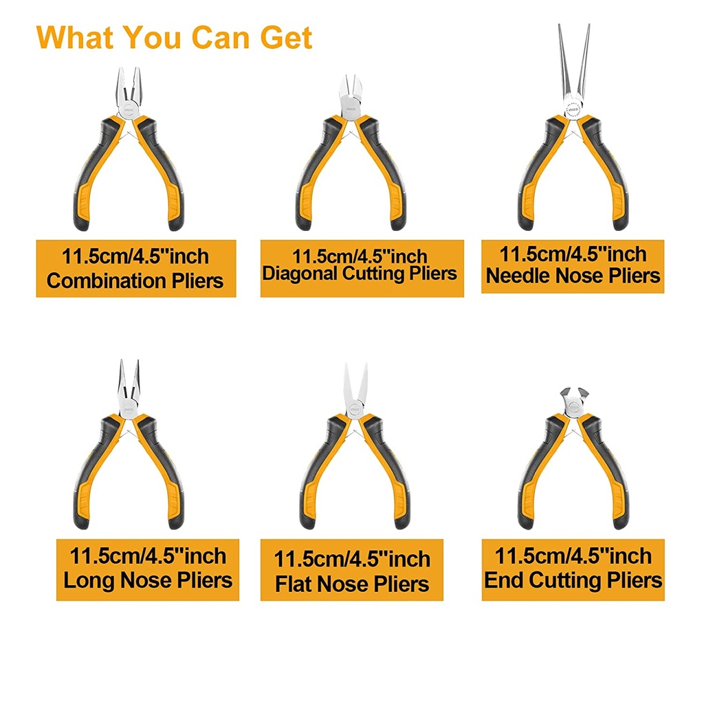 6 PCS MINI PLIERS SET INGCO (HMPS06115)