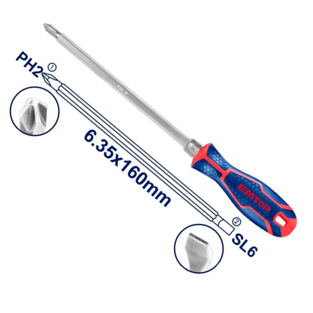 2 IN 1 SCREWDRIVER EMTOP (ESDRH0202)