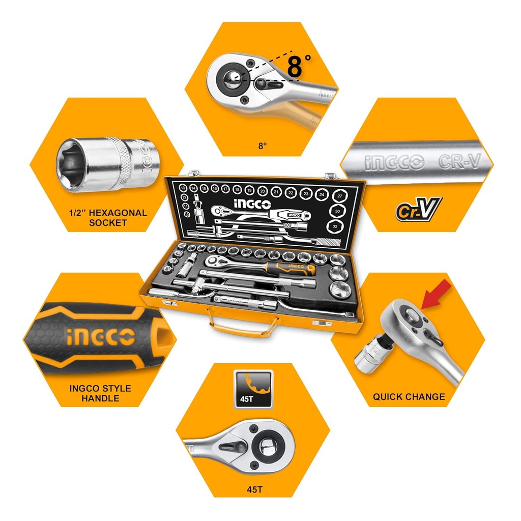 24 PCS 1/2" SOCKET SET ( HKTS0243)