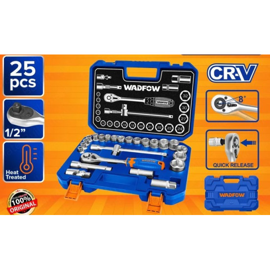 25PCS 1/2 SOCKET SET WADFOW (WST2D25)