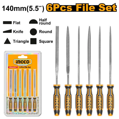 6PCS FILE SET INGCO (HKTF63)