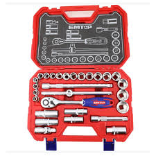 28 PCS 1/2" SOCKET SET EMTOP (ESKT12281)