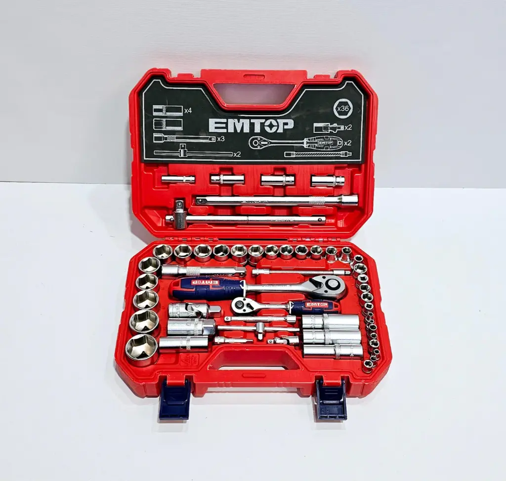 28 PCS 1/2" SOCKET SET EMTOP (ESKT12281)