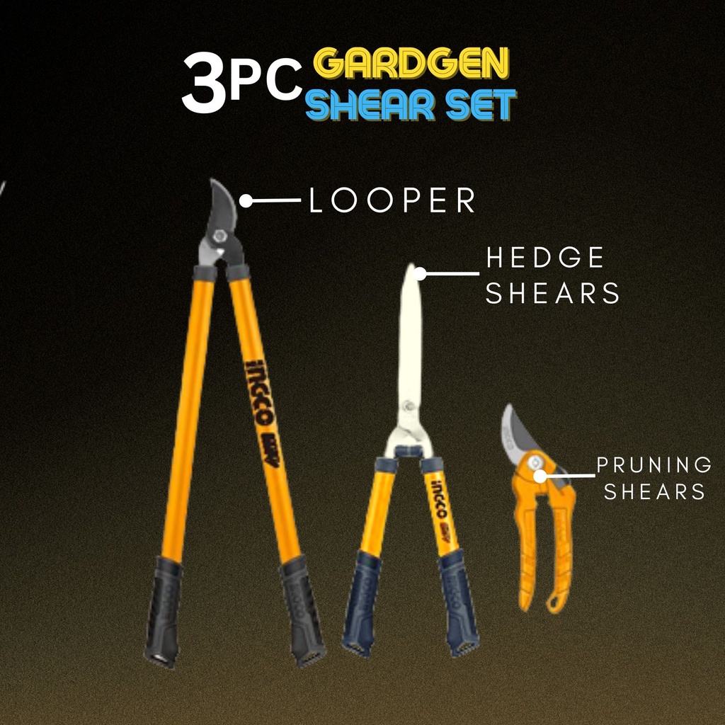 3 PCS GARDEN SHEAR SET INGCO (HLT78033)