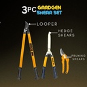 3 PCS GARDEN SHEAR SET INGCO (HLT78033)