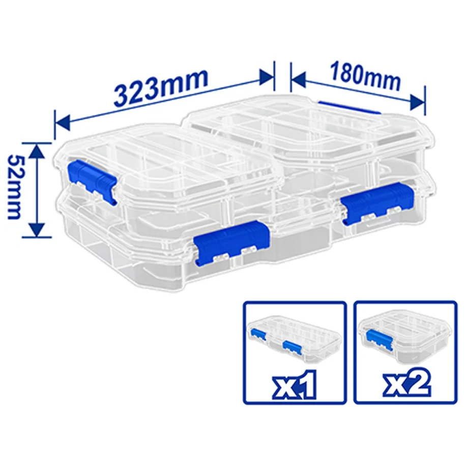 3 PCS TRANSPARENT ORGANIZERS SET WADFOW (WTB8343)