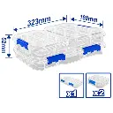 3 PCS TRANSPARENT ORGANIZERS SET WADFOW (WTB8343)
